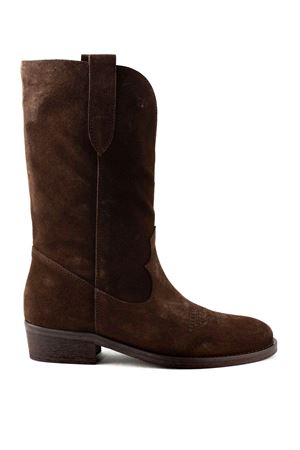 Stivale Texano in camoscio marrone VIA ROMA 15 | 3381PSYKE